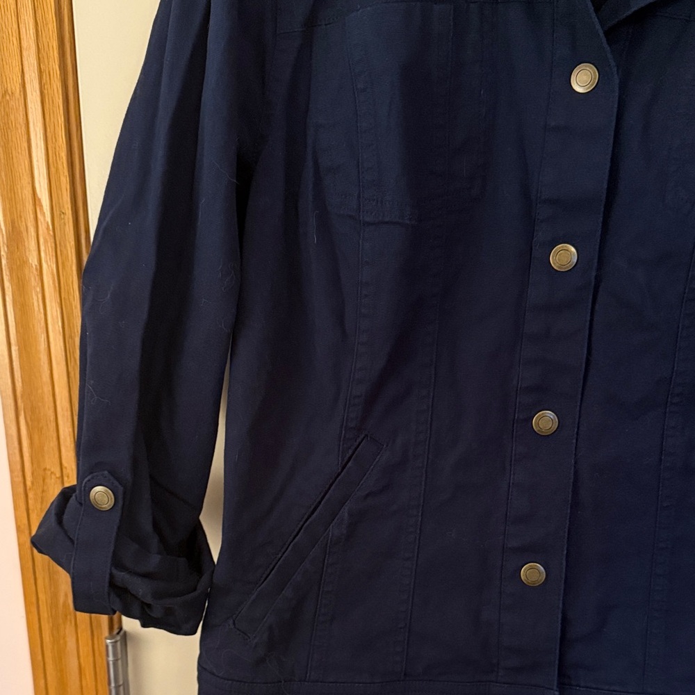 Christopher & Banks Dark Blue Jean Jacket - Picture 5 of 10